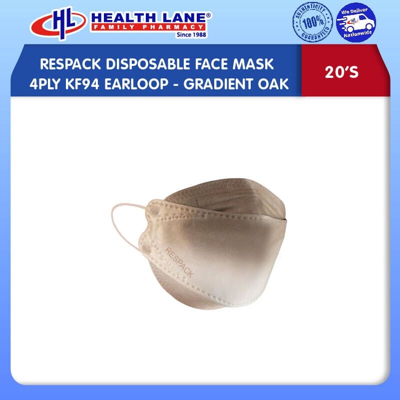 RESPACK  MASK MUKA 4PLY KF94 EARLOOP- GRADIENT OAK (20'S)